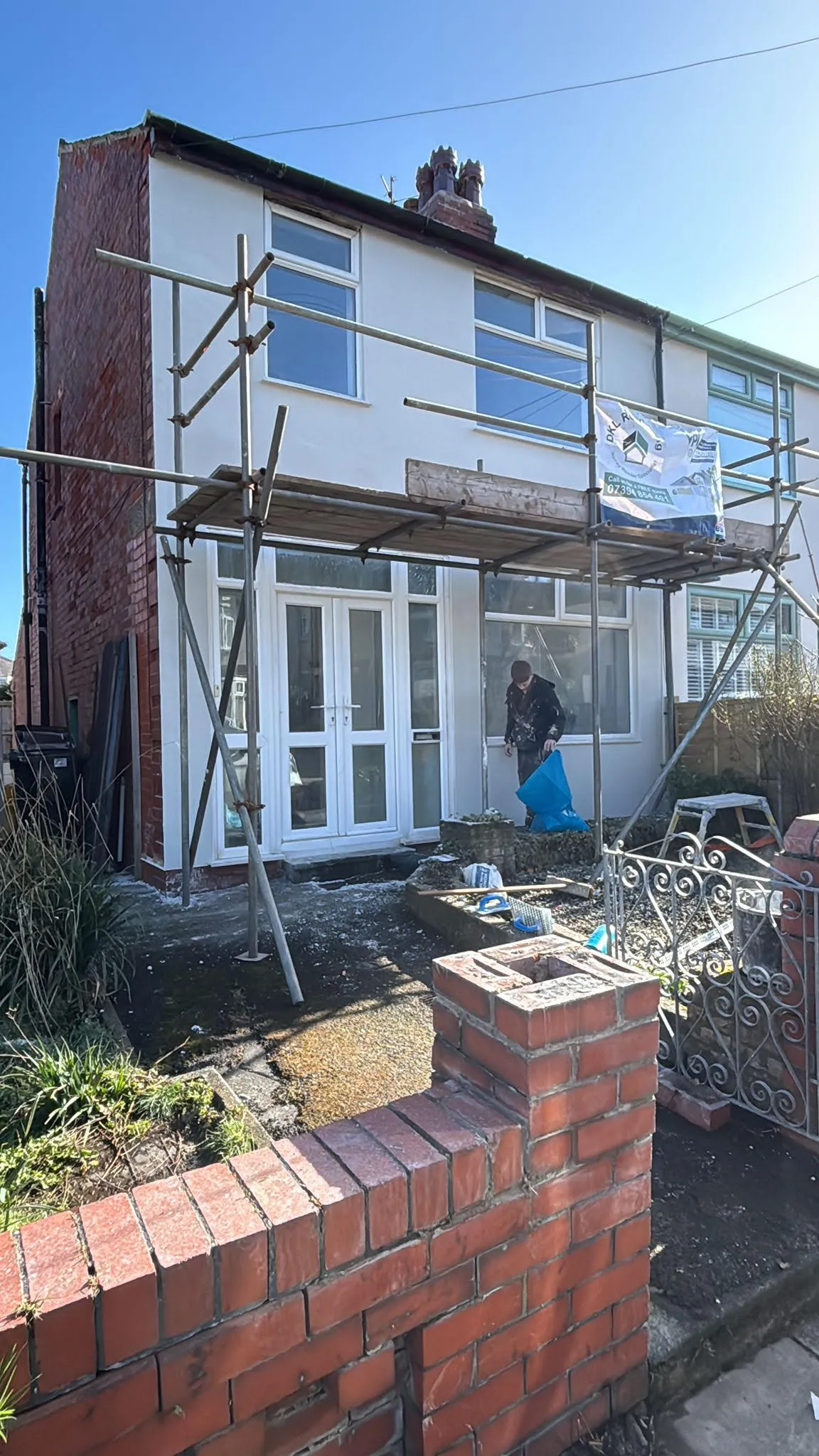 Semi-detached house rendering on the Fylde Coast